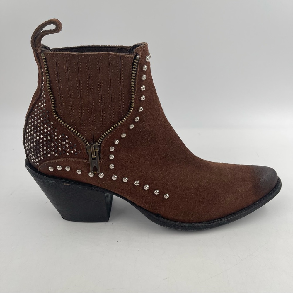 NEW! Old Gringo Kemo Sabe Cambria Yippee Ki Yay Brown Suede Zipper  Boots